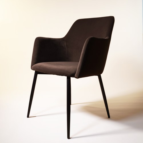 Scaun dining Karo – cadru metalic & tapițerie din catifea